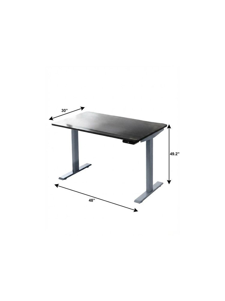 48" Adjustable Black and Gray Standing Desk