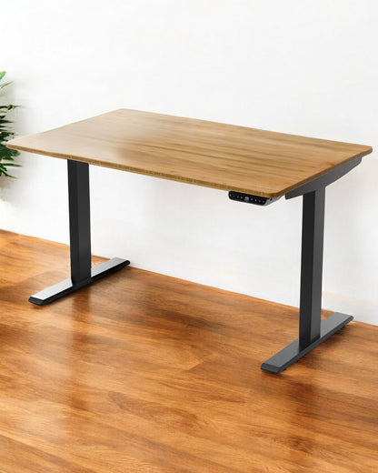 30" Adjustable Brown and Black Standing Desk