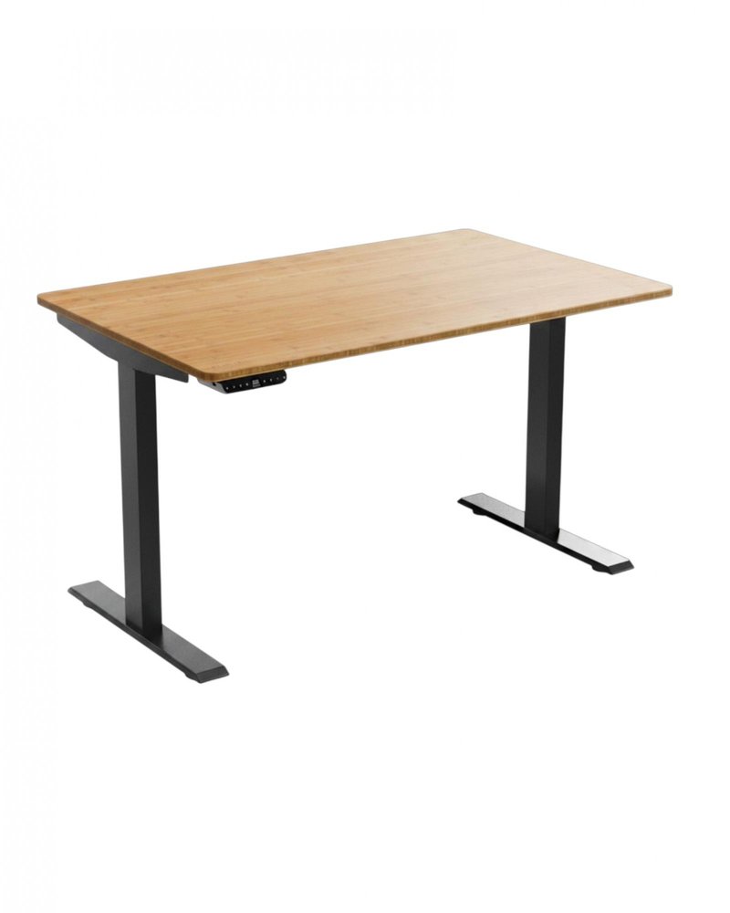 60" Adjustable Brown and Black Standing Desk