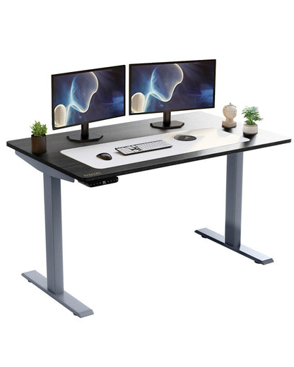 Adjustable Black and Gray Stainless Steel Rolling Computer Desk
