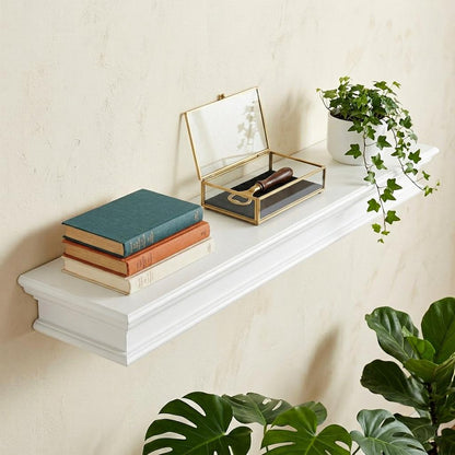 47" Classic White XL Floating Wall Shelf