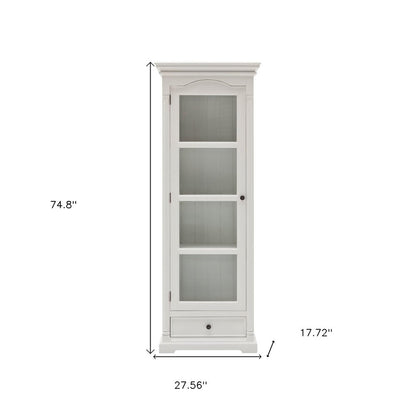75" White Solid Wood Pantry Or Storage Closet