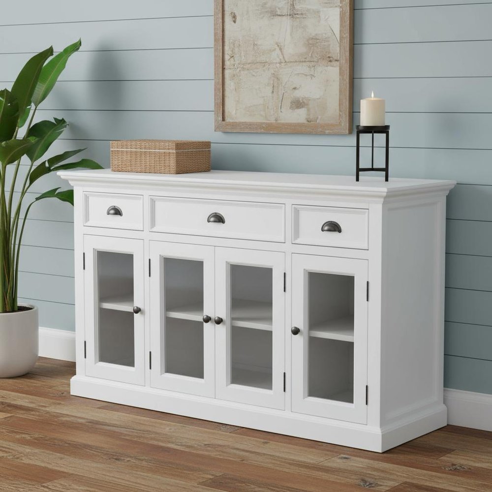 Modern Farmhouse White Buffet Server
