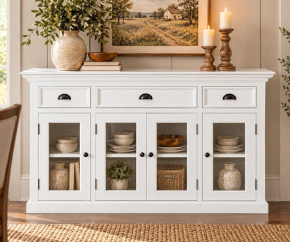 Modern Farmhouse White Buffet Server