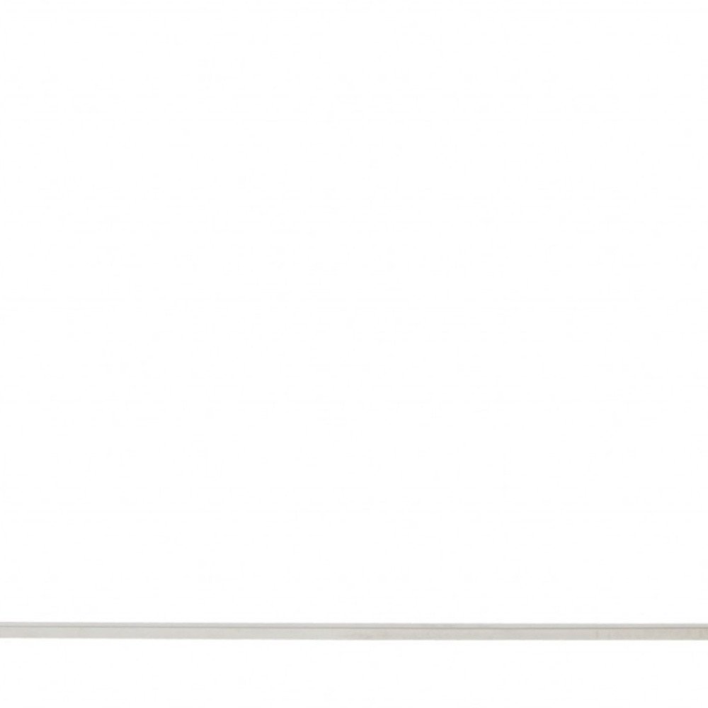 35" White and Silver Frame Console Table