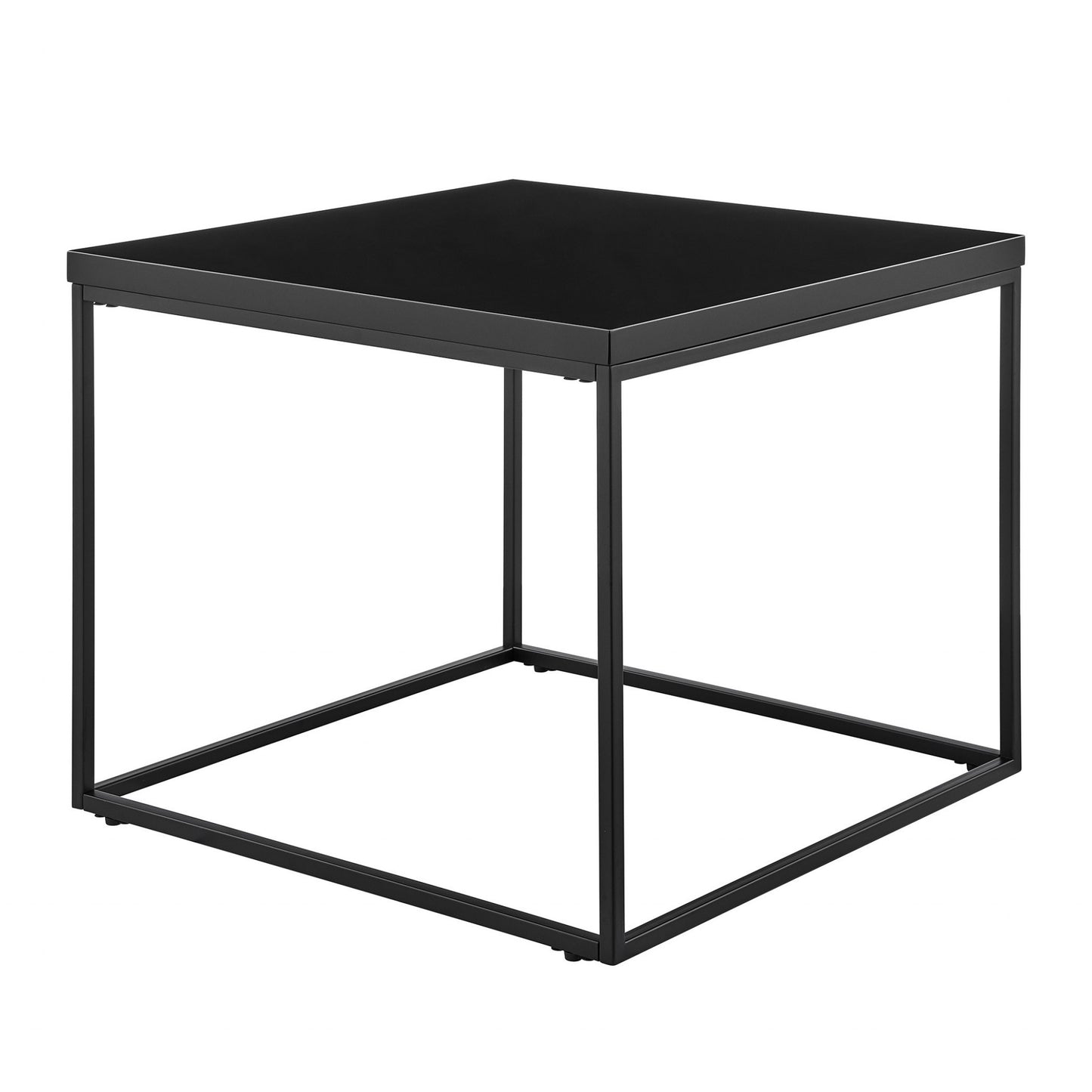 20" Black Square End Table