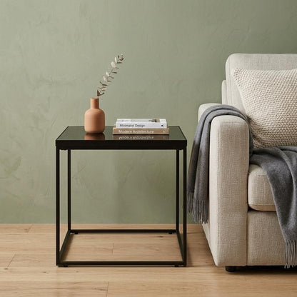 20" Black Square End Table