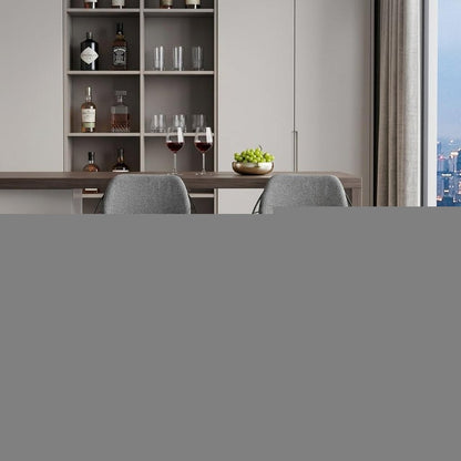Set of Two 30" Light Gray And Black Steel Low Back Bar Height Bar Chairs