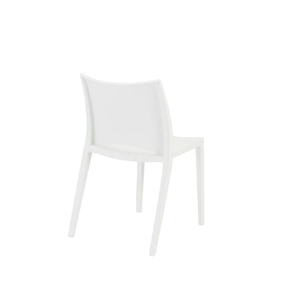 Set of Two White Stacking Indoor or Outdoor Chairs