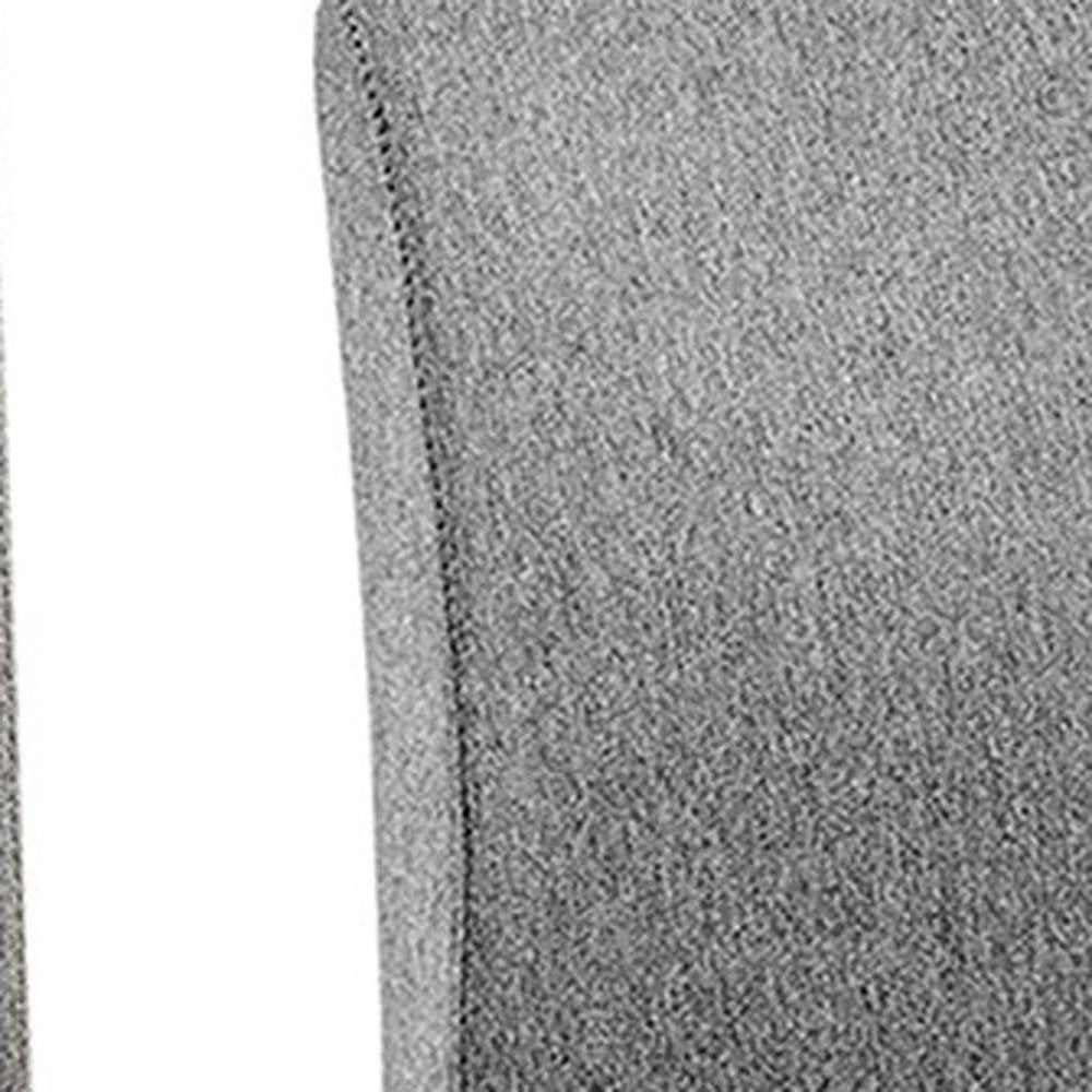 Set of Two Brown and Black Upholstered Fabric Dining Side Chairs