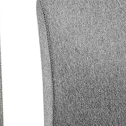 Set of Two Brown and Black Upholstered Fabric Dining Side Chairs