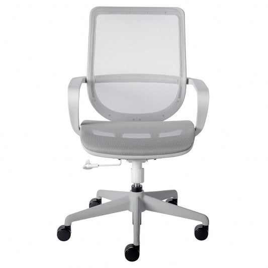 Gray Adjustable Swivel Mesh Rolling Office Chair