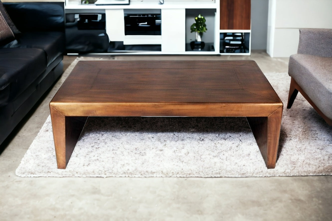 Modern Copper Tone Coffee Table