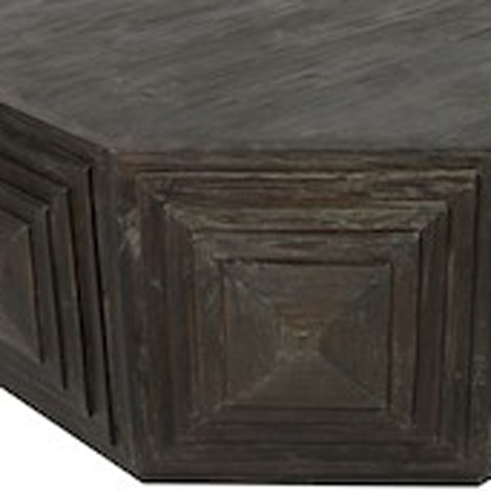 Deep Brown Octagonal Coffee Table