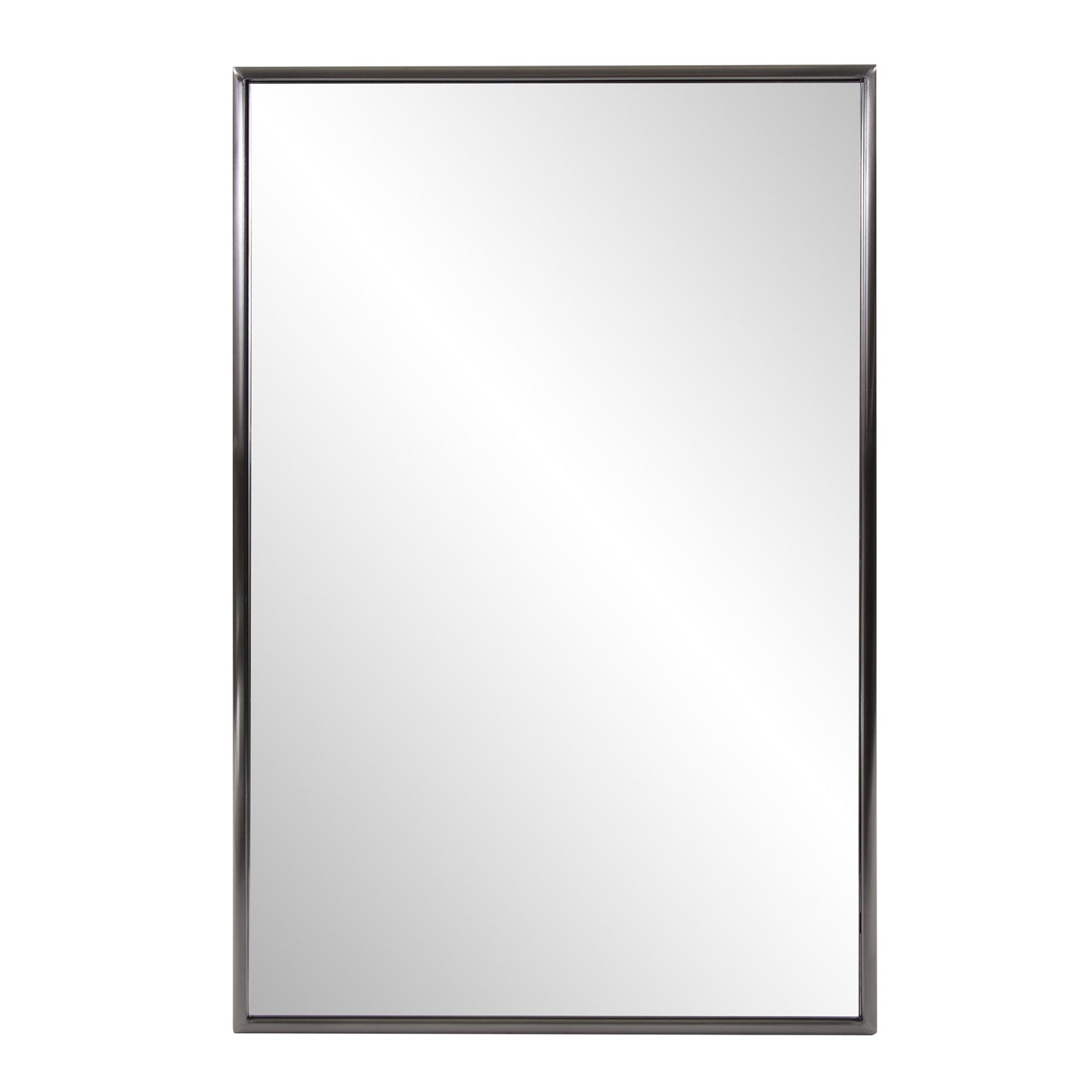 Brushed Titanium Rectangular Wall Mirror