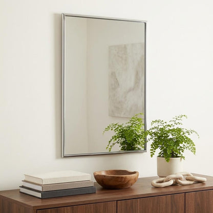 36" Gunmetal Metal Framed Accent Mirror