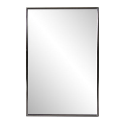 36" Gray Metal Framed Accent Mirror