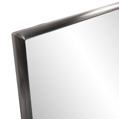 36" Gunmetal Metal Framed Accent Mirror