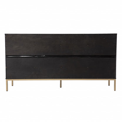 Black and Gold Harlequin Sideboard Storage Cabinet