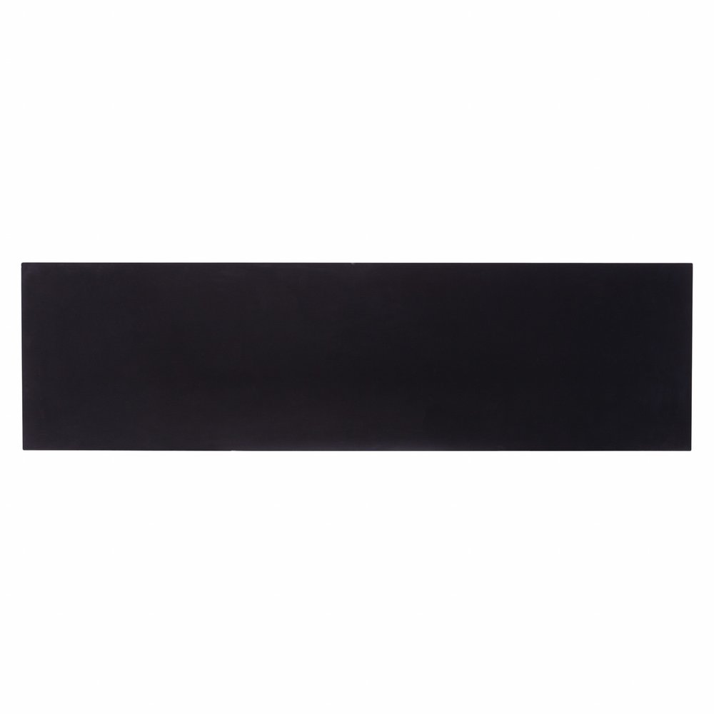50" Black Solid Wood Two Drawer Sideboard