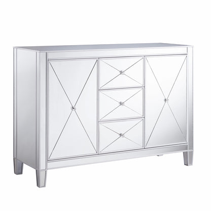 Glamorous Mirrored Bling Multi Storage Accent Cabinet