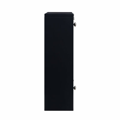 26" Black Wood Wall Mounted Folding Floating Desk