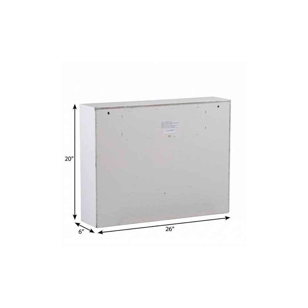 26" White Wall Mounted Floating Desk