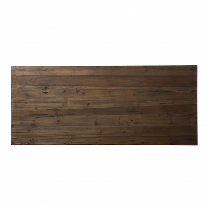 48" Brown and Gold Wood and Brass Sled