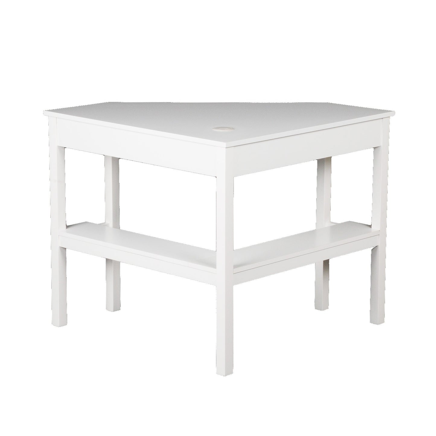 48" White Solid Wood Corner Writing Desk