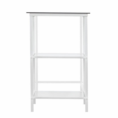 42" Clear and White Glass and Iron