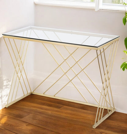 Modern Glass Top Desk