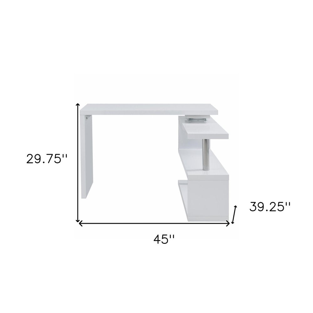 45" White Wood Corner Pedestal