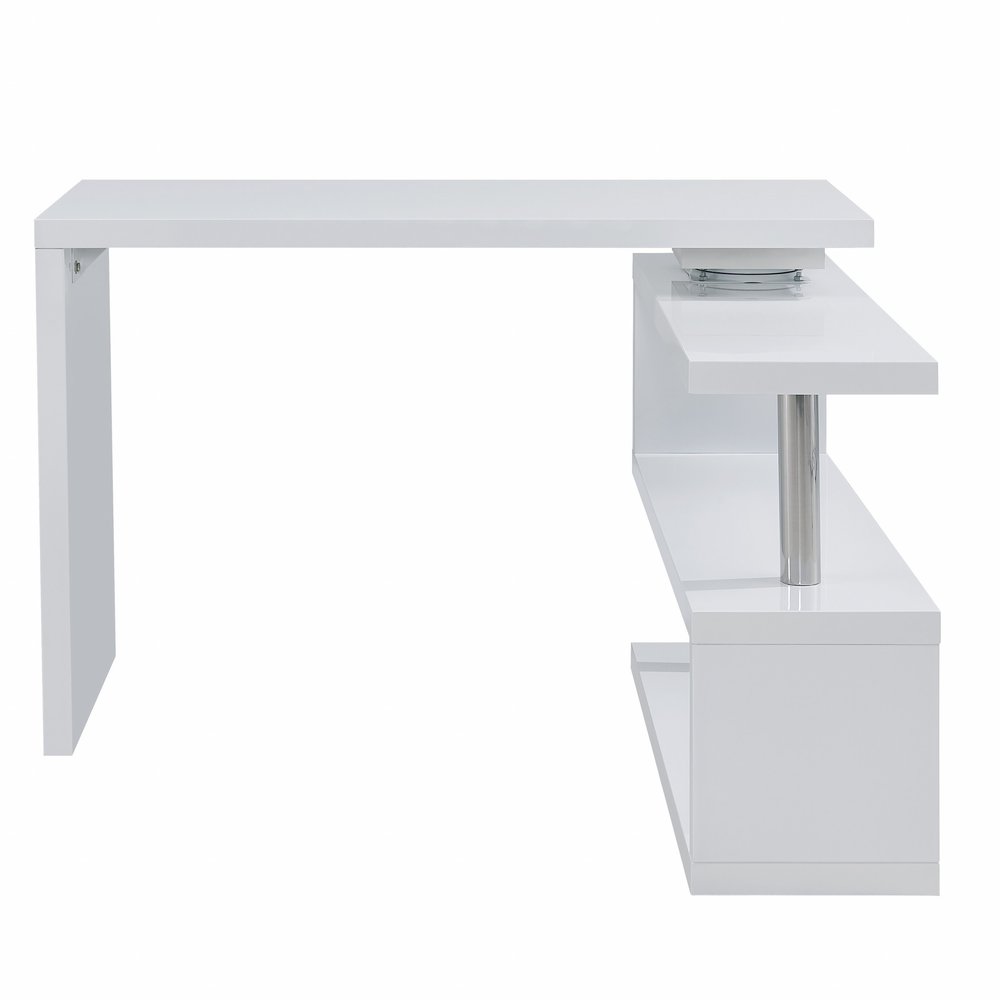 45" White Wood Corner Pedestal