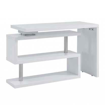 45" White Wood Corner Pedestal