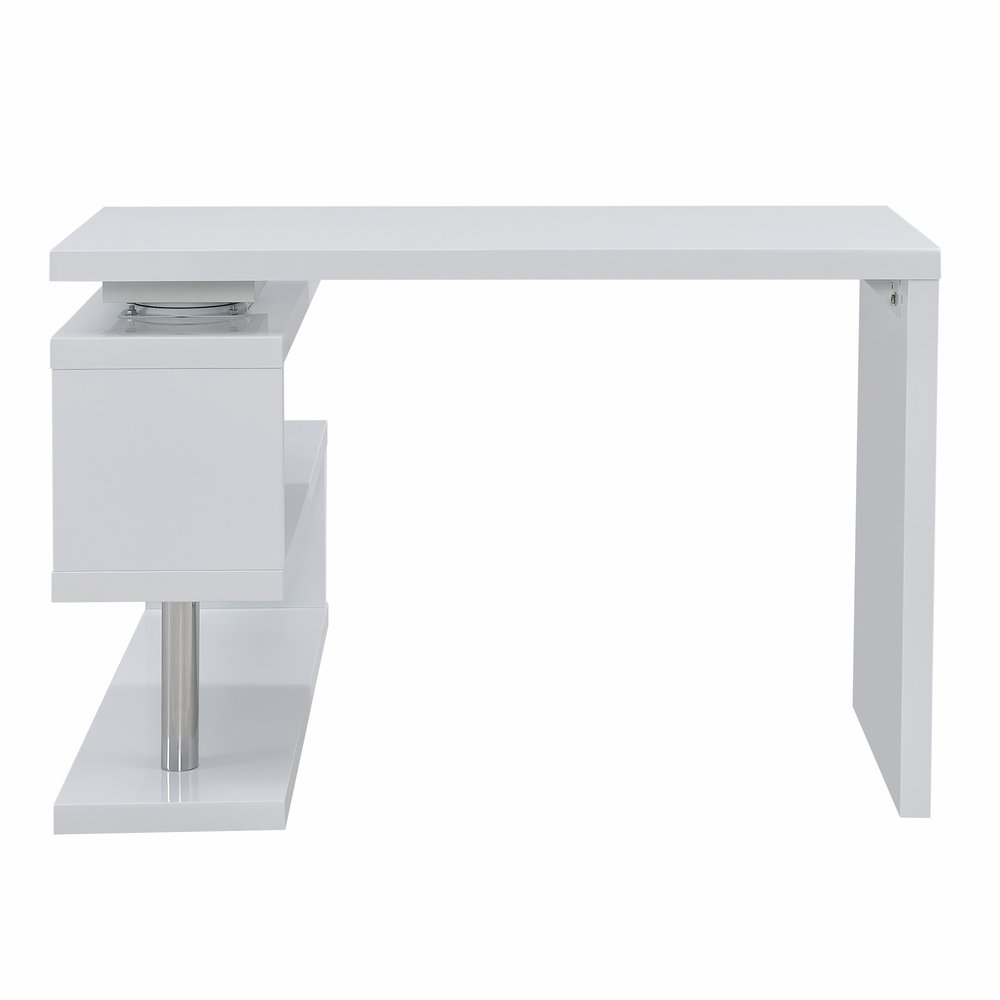45" White Wood Corner Pedestal