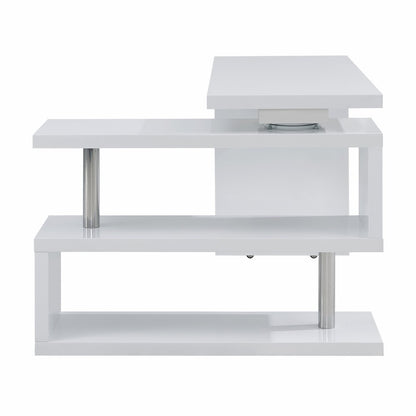 45" White Wood Corner Pedestal