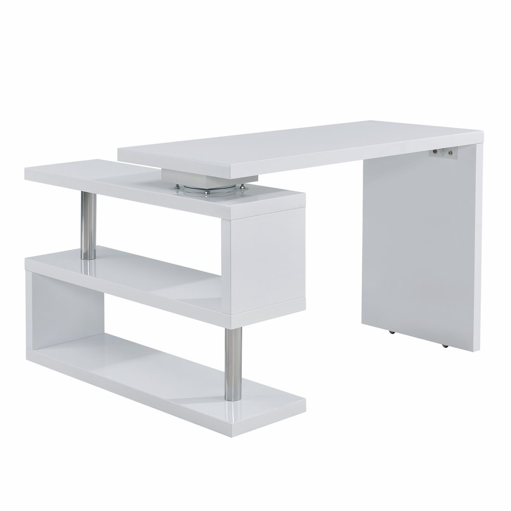 45" White Wood Corner Pedestal
