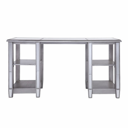 50" Silver Wood Mirrored