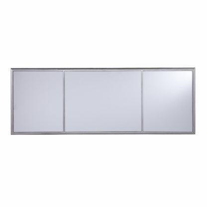 50" Silver Wood Mirrored