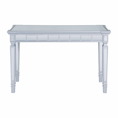 47" Silver Wood Mirrored With Two Drawers