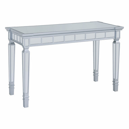 47" Silver Wood Mirrored With Two Drawers