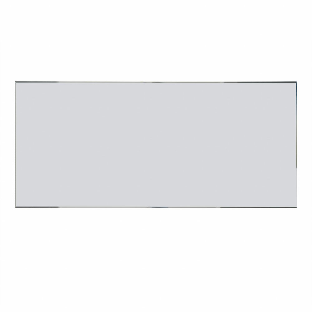 47" Silver Wood Mirrored With Two Drawers