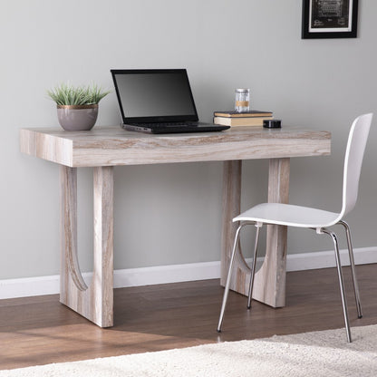 Brown Faux Marble Writing Desk