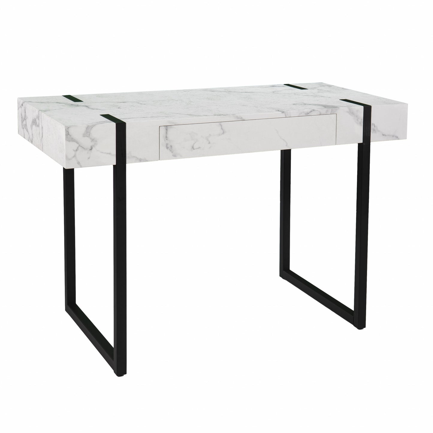 45" White And Black Writing Desk