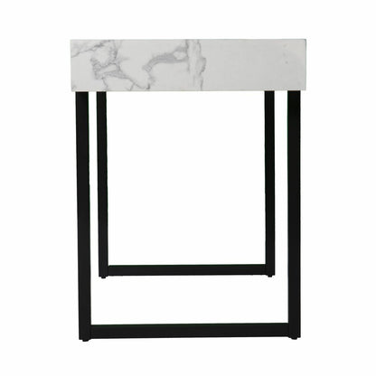 45" White and Black Writing Desk