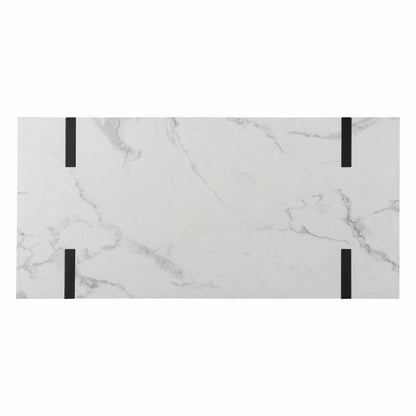 45" White and Black Writing Desk