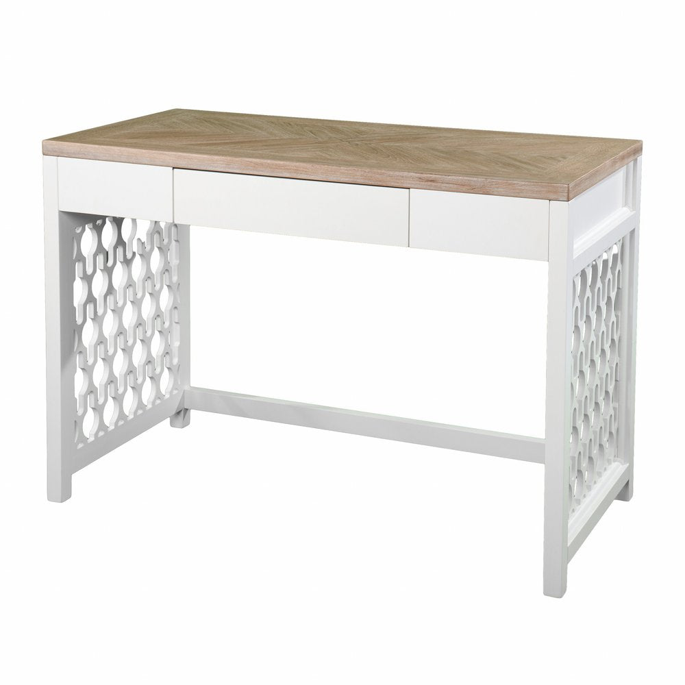 43" Natural and White Wood