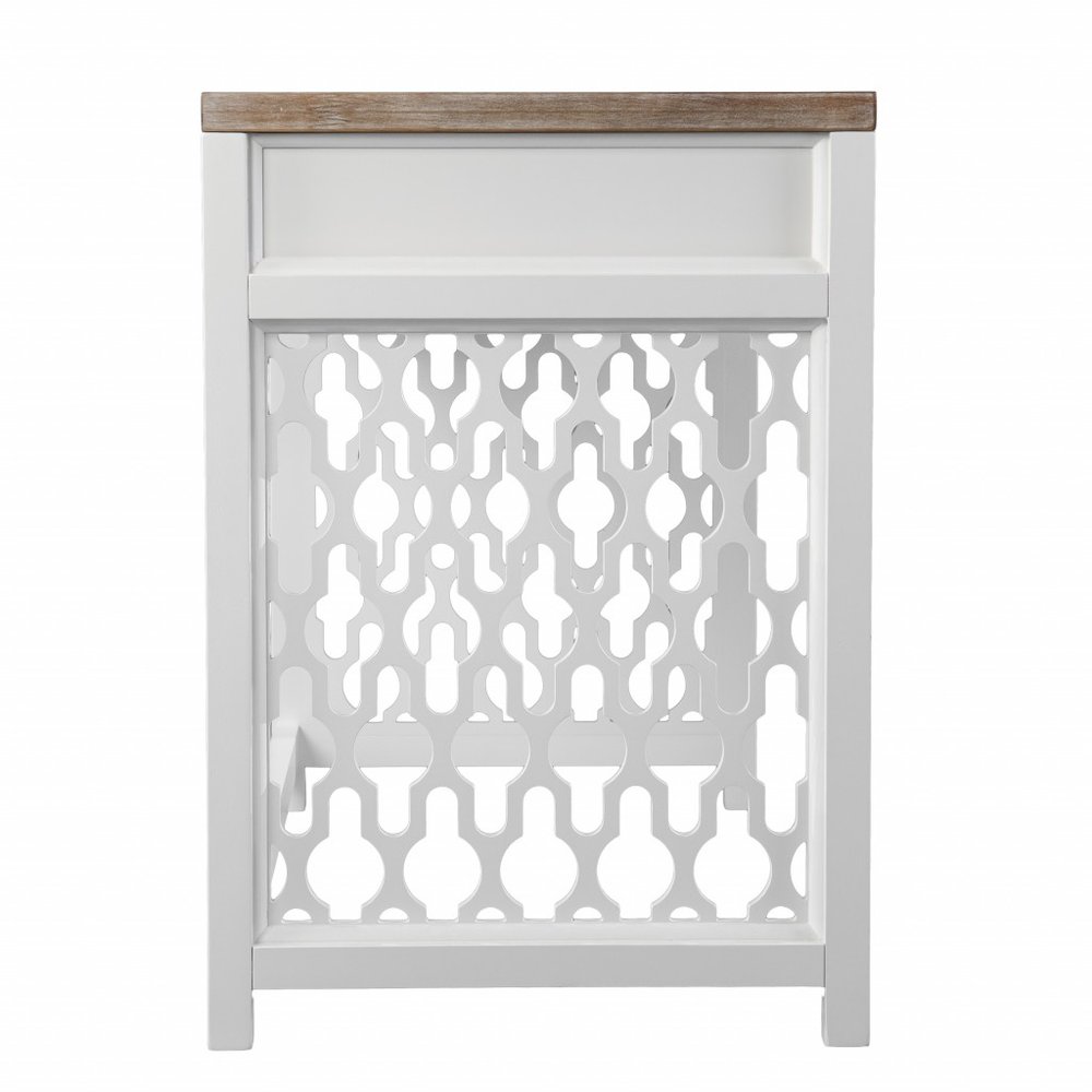 43" Natural and White Wood