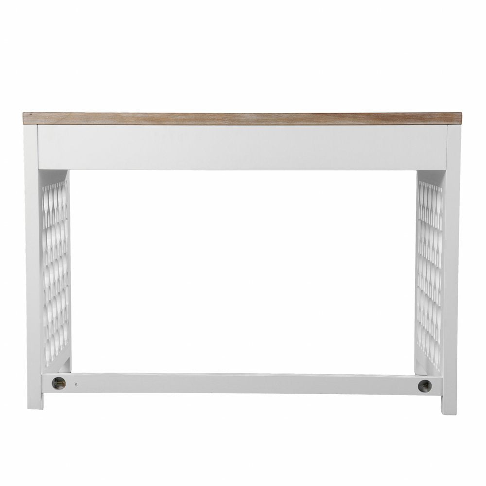 43" Natural and White Wood