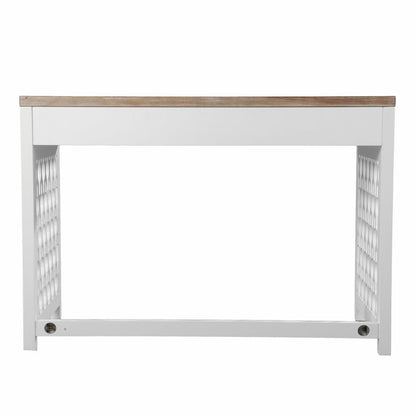 43" Natural and White Wood